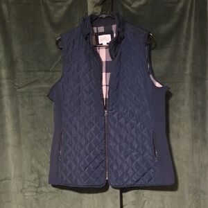 Market & Spruce Navy Quilted Vest